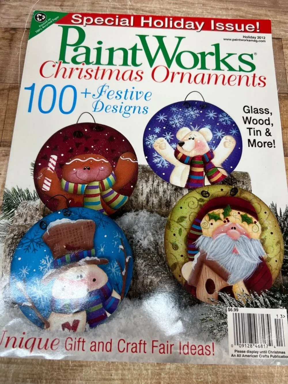 PaintWorks Christmas Ornaments Magazine Holiday 2012 100+ Designs Glass & Wood